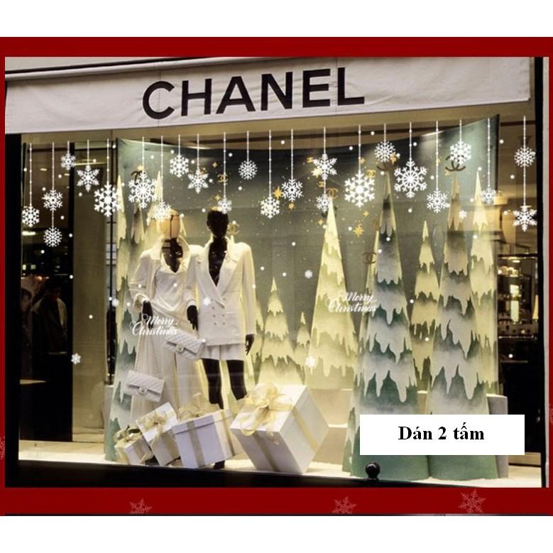 Decal trang trí noel hoa tuyết 02
