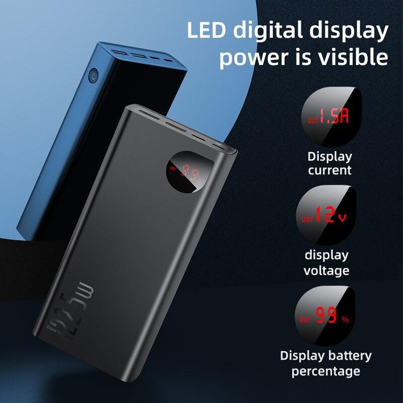 Pin dự phòng sạc nhanh Baseus Adaman Metal Digital Display Quick Charge Power Bank cho Smartphone/ iPad/ Macbook/ Laptop -Hàng Chính Hãng