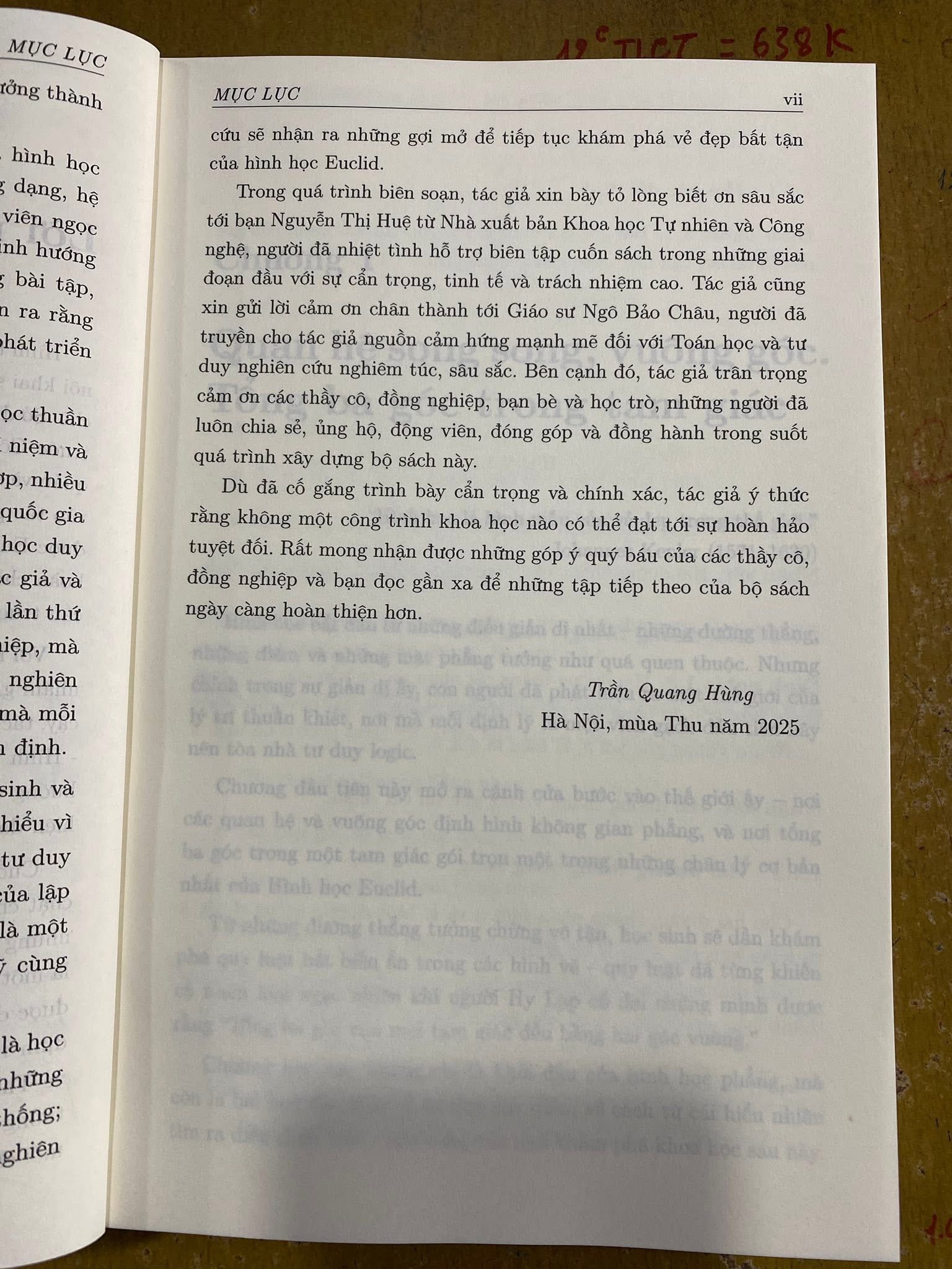Sách Hình học Euclid từ cơ bản đến nâng cao( hình học thuần túy)