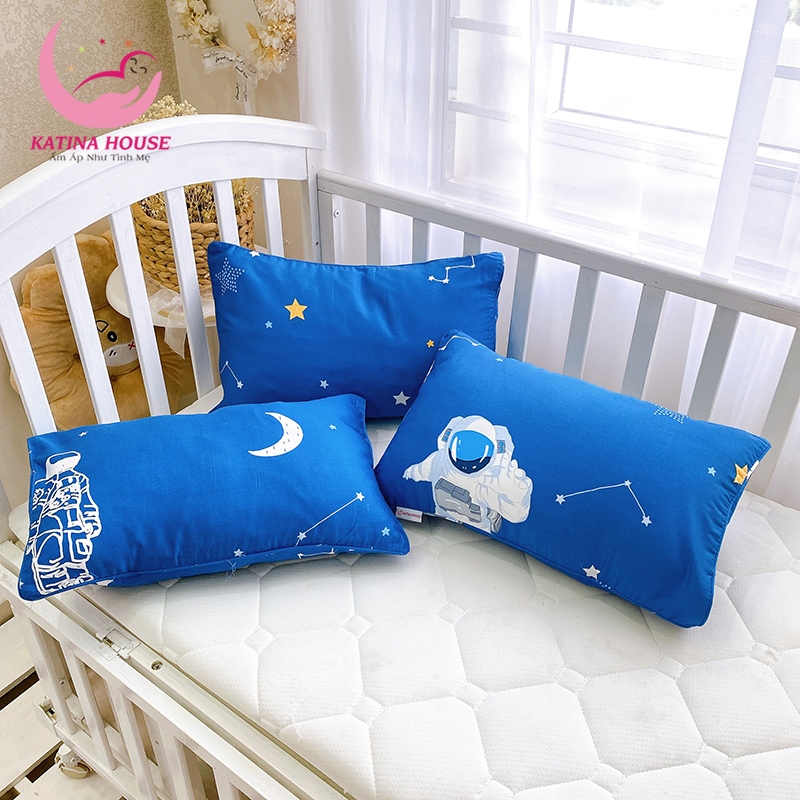 Bộ gối nệm cho bé mầm non 2-5 tuổi, vải tencel cực mềm mát thấm hút tốt
