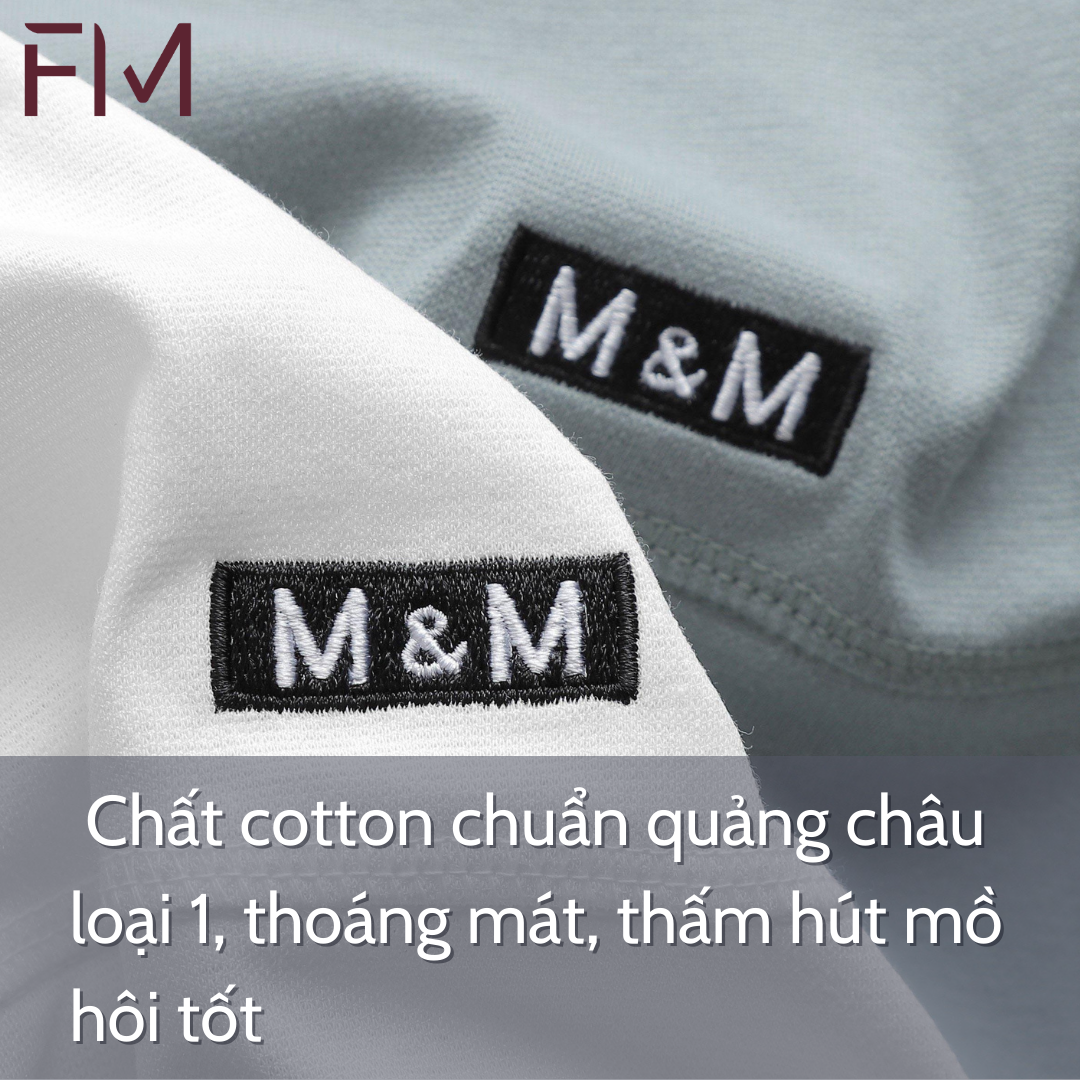 Áo thun cổ tròn nam FM PACK M&amp;M, chất cotton cao cấp - FORMEN SHOP - FMPS230