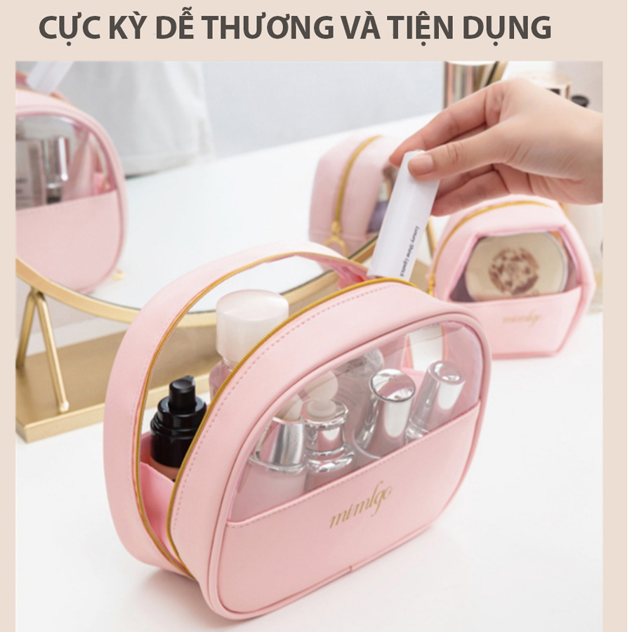 Túi Đựng Đồ Du Lịch Túi Mỹ Phẩm Túi Đựng Đồ Cá Nhân Công Sở Bằng Da Cao Cấp Chống Nước MP03 ( Kèm Túi Nhỏ Lục Giác )