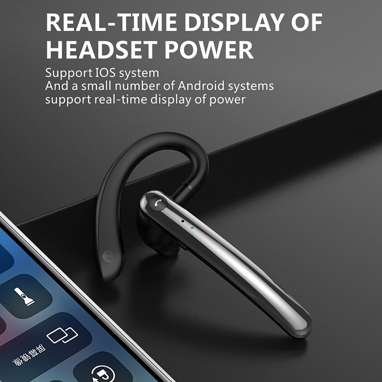 Bluetooth Headsets V5.0 Noise Cancelling with Mic Earphone for Office Music Gym Running