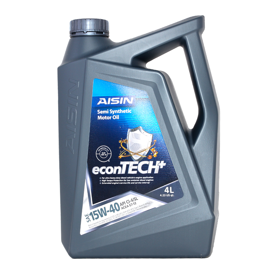 Nhớt Động Cơ AISIN ECSI1544P 15W-40 CI4 / SL Econtech+ Semi Synthetic 4L