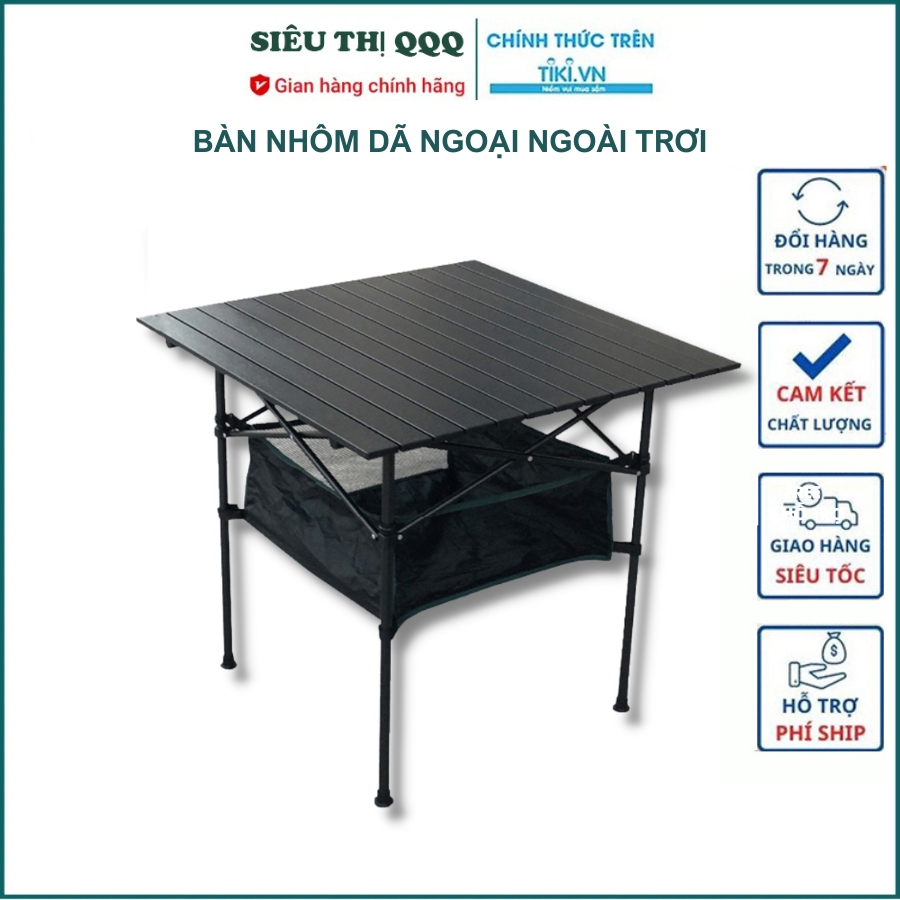 Bàn xếp ngoài trời di động hợp kim nhôm bàn ăn cắm trại bãi biển cắm trại khuyến mãi bàn đào tạo