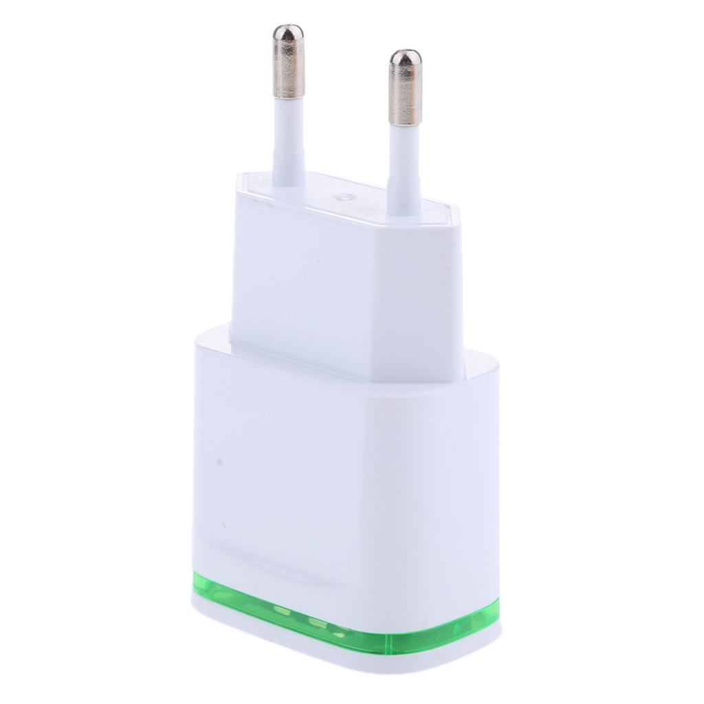 2.1A 2Port USB Travel Home Wall Power Adapter Charger LED Portable EU