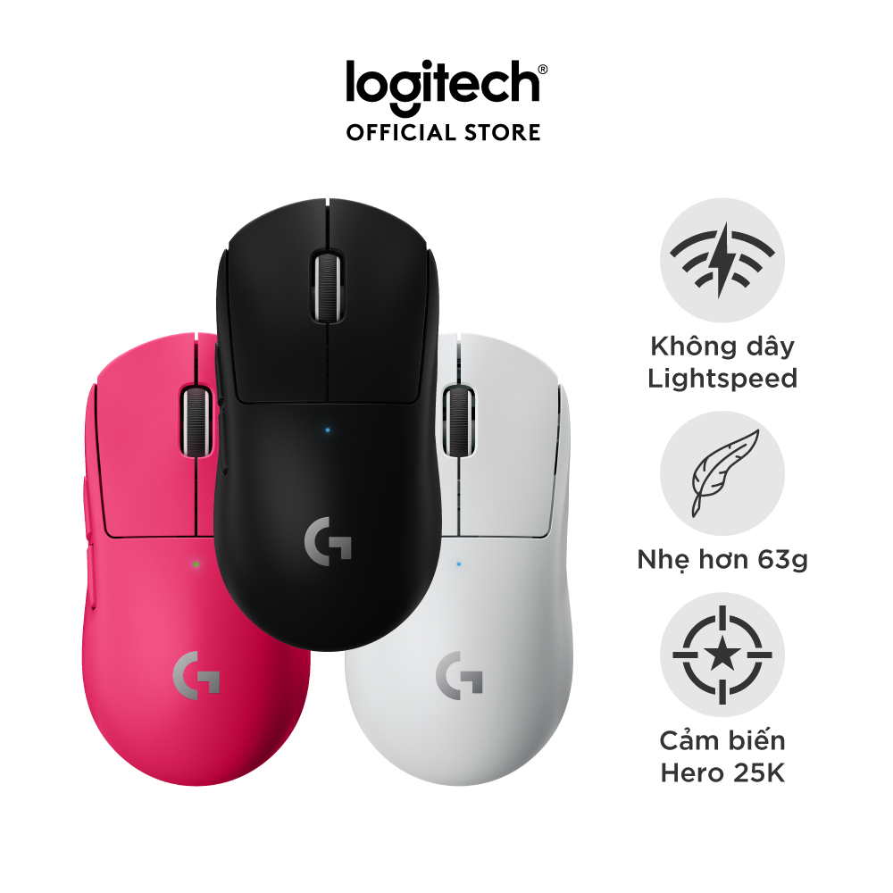 Chuột Chơi Game Logitech G Pro X SuperLight Wireless – Hàng Chính Hãng