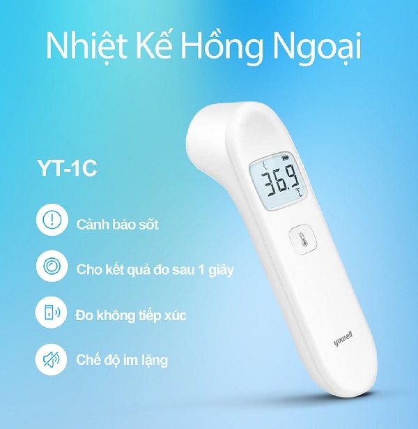 Nhiệt kế điện tử hồng ngoại Yuwell YT-1C chính hãng