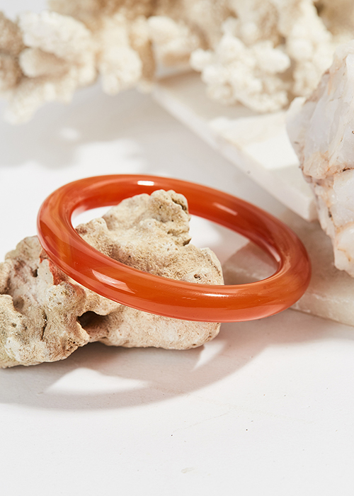 Vòng tay đá mã não đỏ thiên nhiên bản tròn 10mm mệnh hỏa thổ - Ngọc Qúy Gemstones