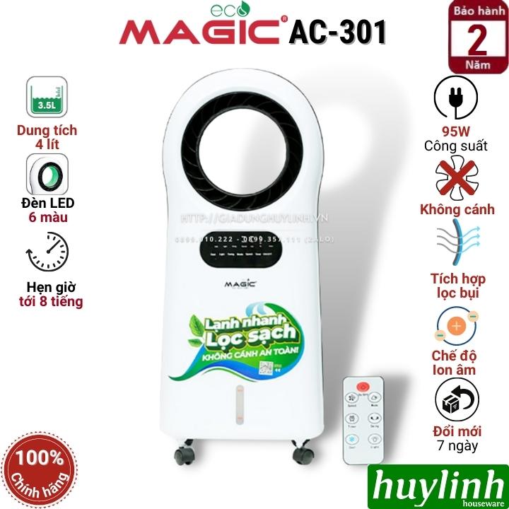 Quạt làm mát không cánh Magic ECO AC-301 - Có Remote [Magic AC301] - Hàng chính hãng