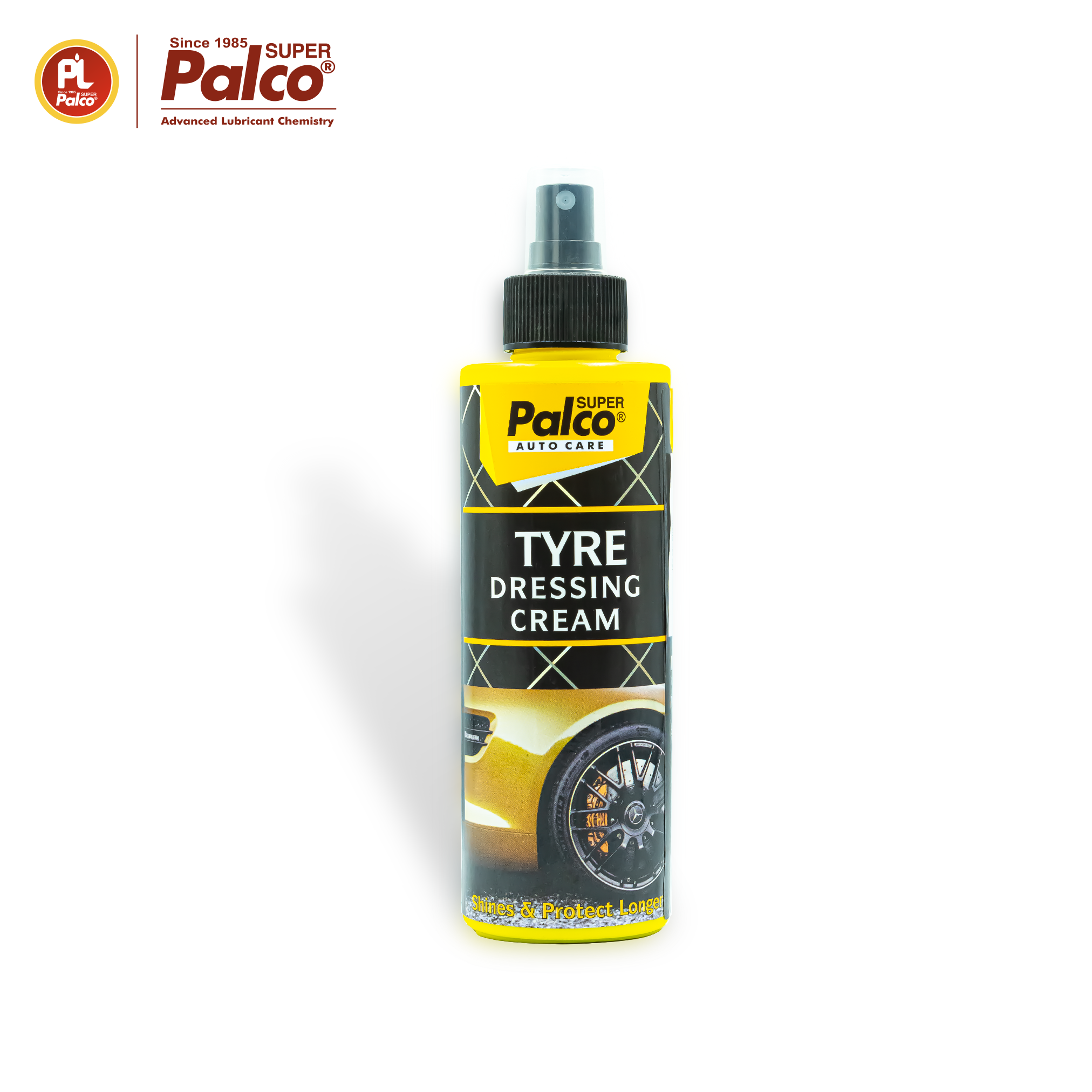Dung dịch xịt dưỡng lốp xe ô tô cao cấp, chống lão hoá, chống bám bẩn PALCO Tyre Dressing Cream - Chai 200ml - Nhập khẩu Ấn Độ