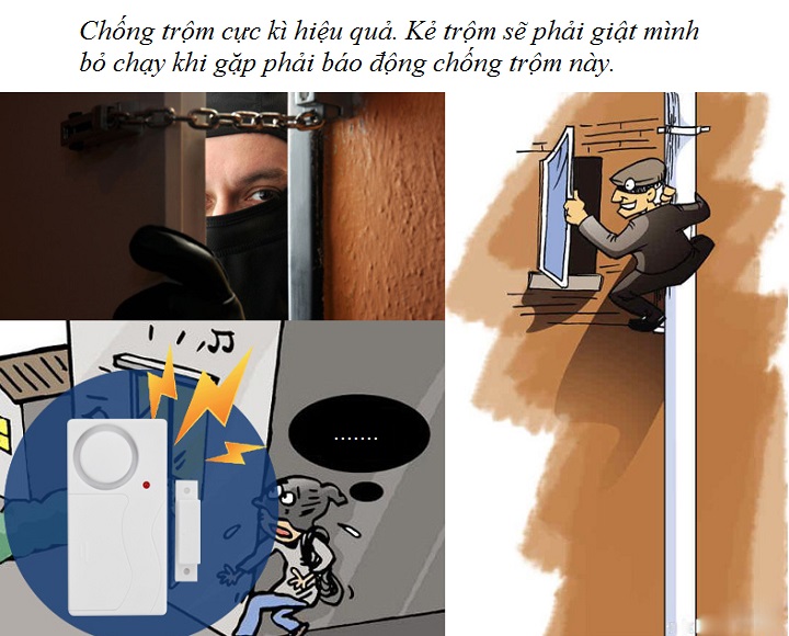 Báo động cửa mở có điều khiển từ xa KS-SF03R