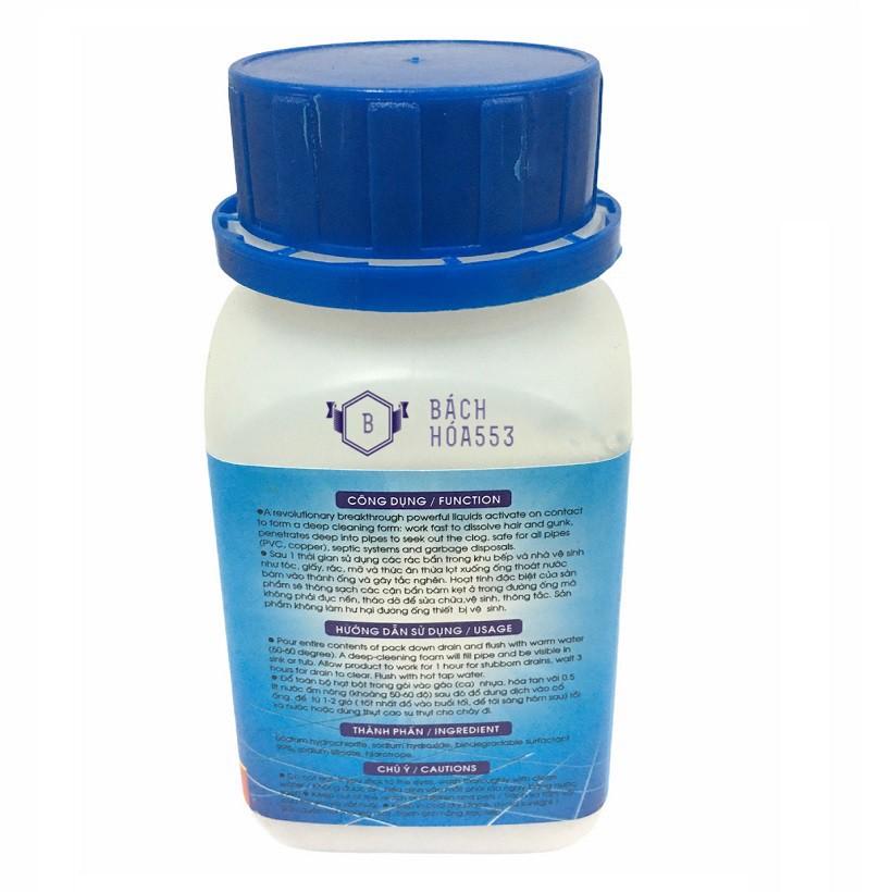 Bột thông cống Hando 280g hộp lớn siêu mạnh - Thông tắc cống, ống thoát nước, bồn rửa mặt