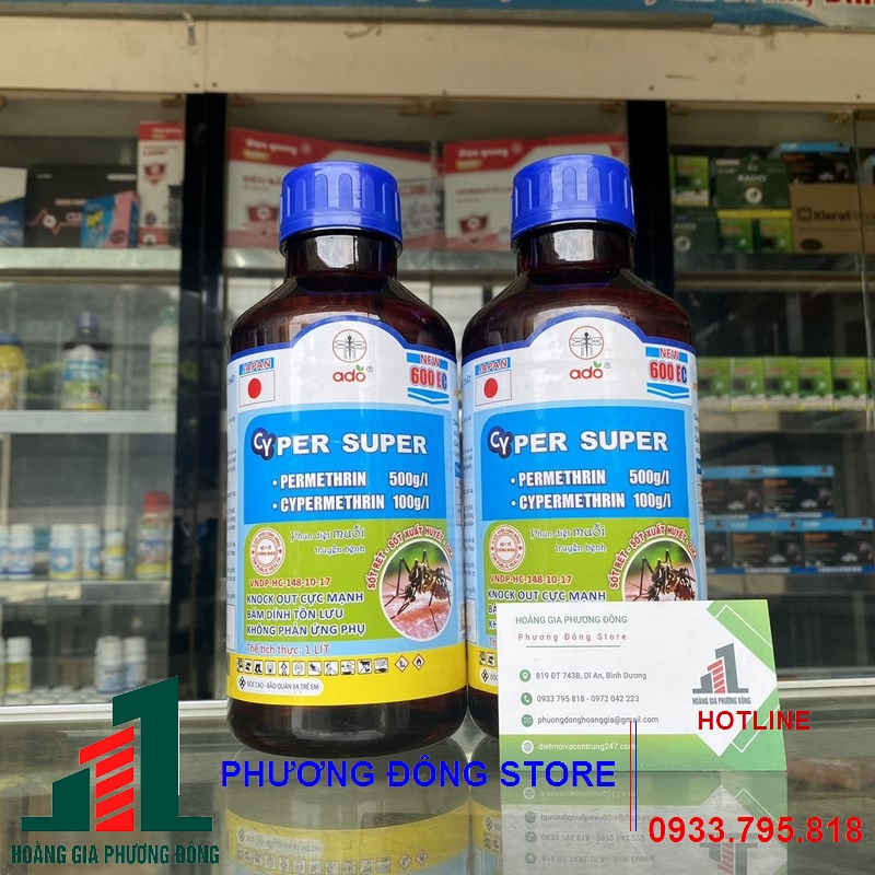 Thuốc diệt muỗi và côn trùng Cyper Super 600EC-1 lít