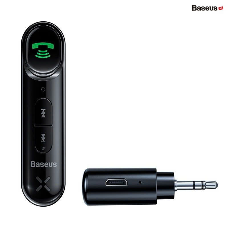 Bộ Bluetooth Receiver dùng cho xe hơi Baseus Qiyin AUX ( Car AUX 3.5mm Bluetooth Receiver/ Adapter) hàng chính hãng