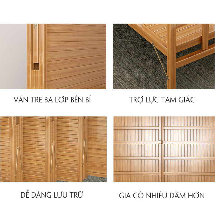 Giường Gấp Bằng Gỗ Tiện Lợi - Rộng: 60CM x Dài: 190CM x Cao: 50CM