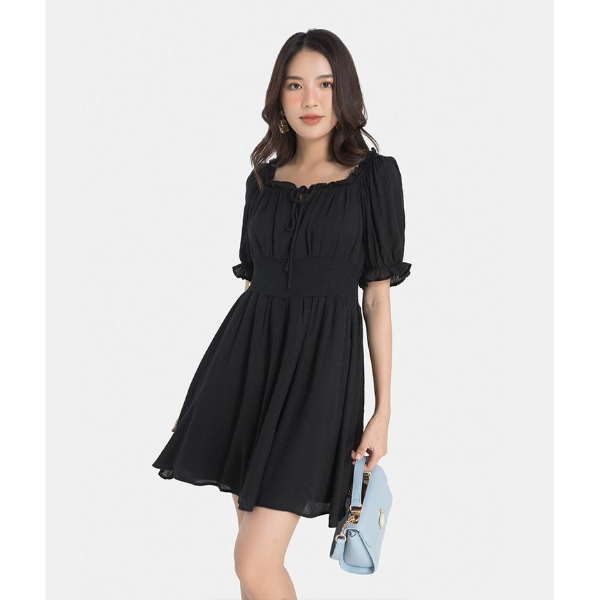 ĐẦM MINI NỮ HNOSS CHIFFON RÚT NHÚN HNDLU042