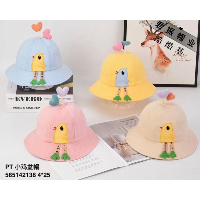 Mũ nón vành tròn HÌNH GÀ CHÂN DÀI cho bé từ 0-3 tuổi