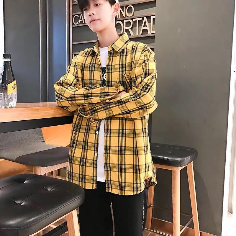 Áo sơmi Caro Unisex form rộng nam nữ phong cách ulzzang wind