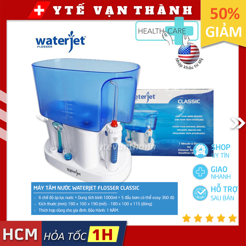 [CHÍNH HÃNG] Máy Tăm Nước Gia Đình Waterjet Flosser Classic | Chính Hãng USA -VT0040