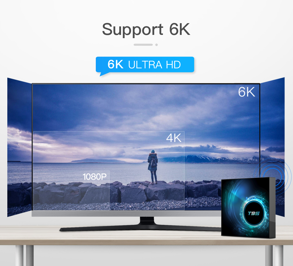 Android T95 Ram 4G điều khiển giọng nói tiếng Việt có chức năng chuột bay wifi kép 2 băng tần bluetooth cài sẵn phim, truyền hình cáp miễn phí vĩnh viễn - Hàng Nhập Khẩu