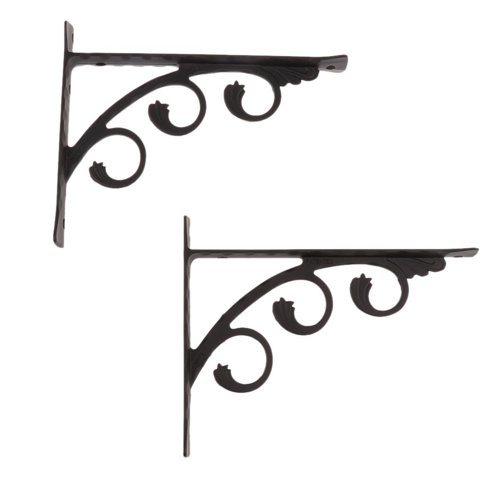 4x European Style L Shaped Wall Shelf Bracket Hanging Bracket
