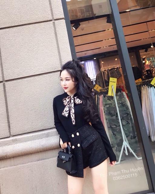 Chân váy dạ cúc