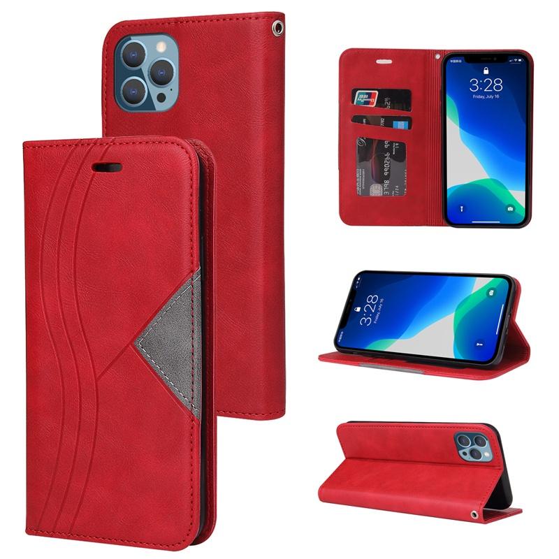 Bao da điện thoại nắp lật có ngăn đựng thẻ thiết kế đơn giản dành cho iPhone 13 Mini 13 Pro Max