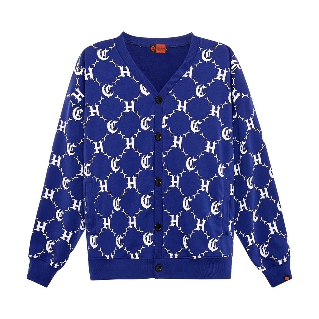 Áo Khoác Cardigan LOGO PATTERN hoạ tiết màu xanh lá/nâu/xanh dương - HighClub 