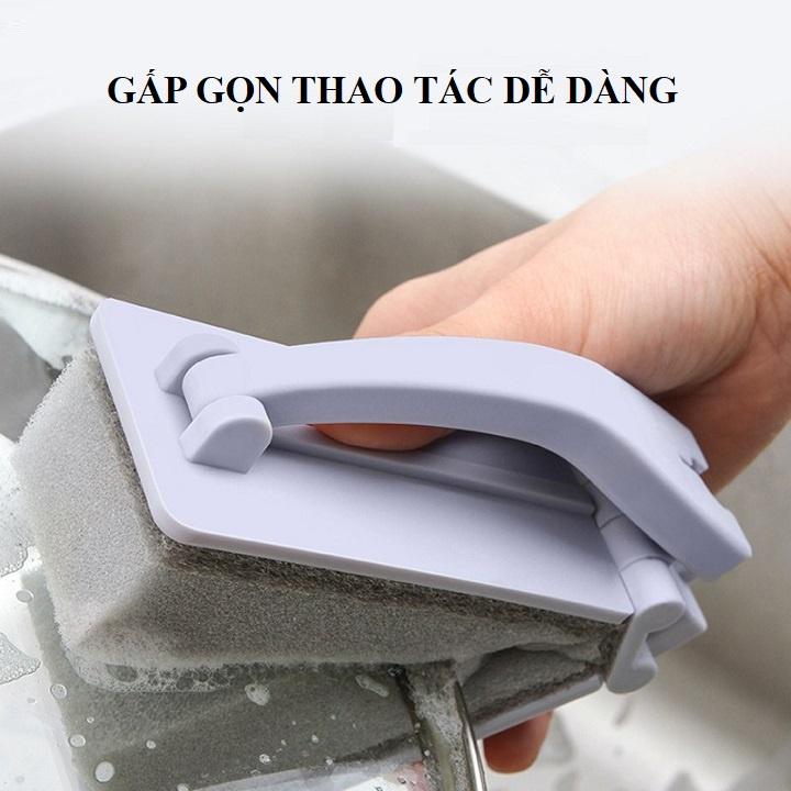 Bàn Chải Lau Kính, Bàn Chải Bọt Biển Vệ Sinh Nhà Bếp Đa Năng Có Tay Cầm Gấp Gọn Thiết Kế Thông Minh Tiện Lợi