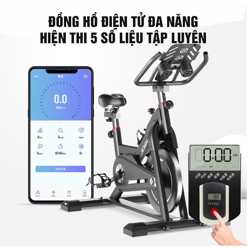 Xe Đạp Tập Thể Dục Tại Nhà JOBUR SPINBIKE GH-708L Hiển Thị Đầy Đủ Chỉ Số - Hàng Chính Hãng