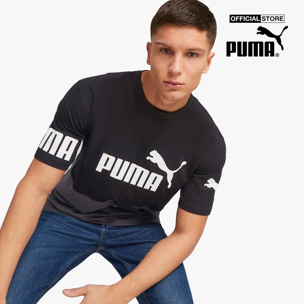 PUMA - Áo thun nam cổ tròn tay ngắn Puma Power Colourblock 673321