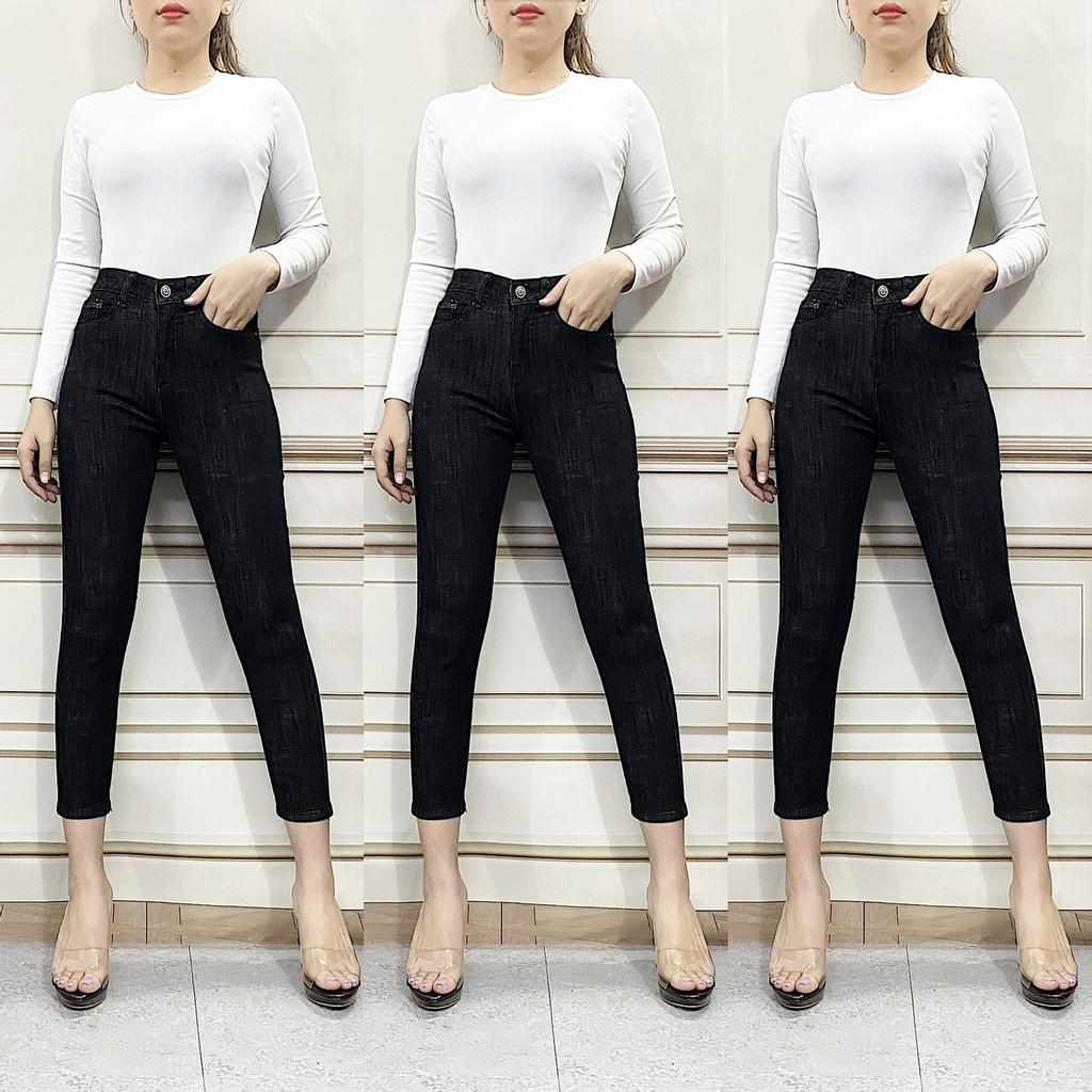 Quần jeans nữ lưng cao lửng 70cm/ L0158x