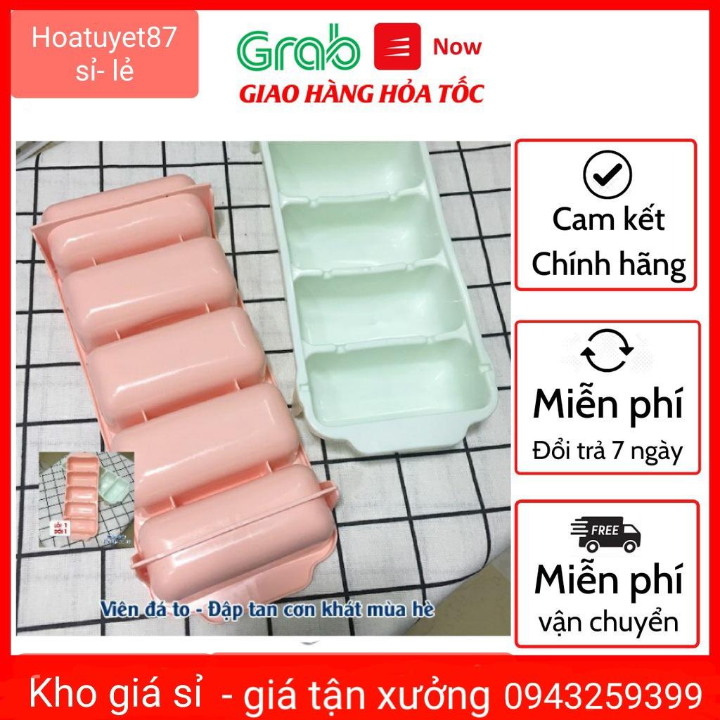 Khay làm đá 5 viên to nhựa dẻo VIỆT NHẬT  – Khay đựng đá, đựng đồ ăn dặm cho bé tiện lợi