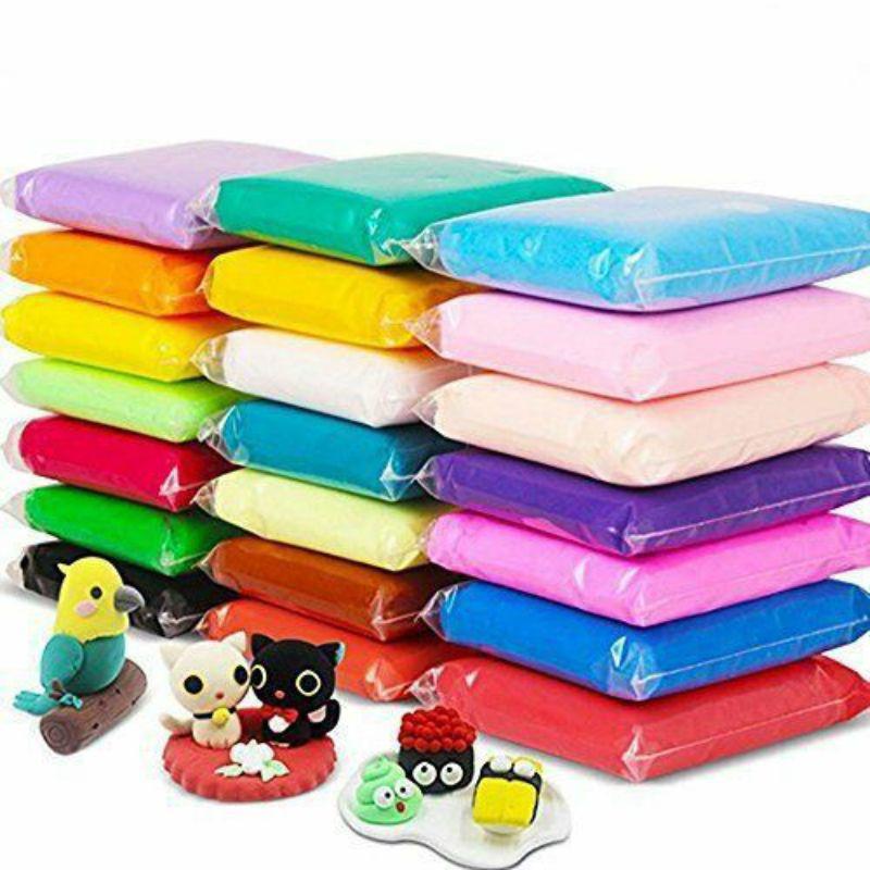 Gói 100g đất sét nhẹ trắng khô cứng nặn vật dụng hoặc bỏ vào slime