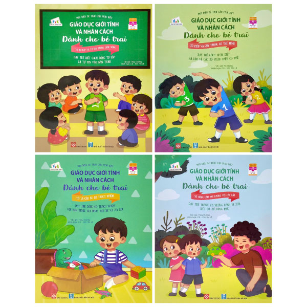 Bộ 4 Cuốn Giáo Dục Giới Tính Và Nhân Cách Dành Cho Bé Trai )