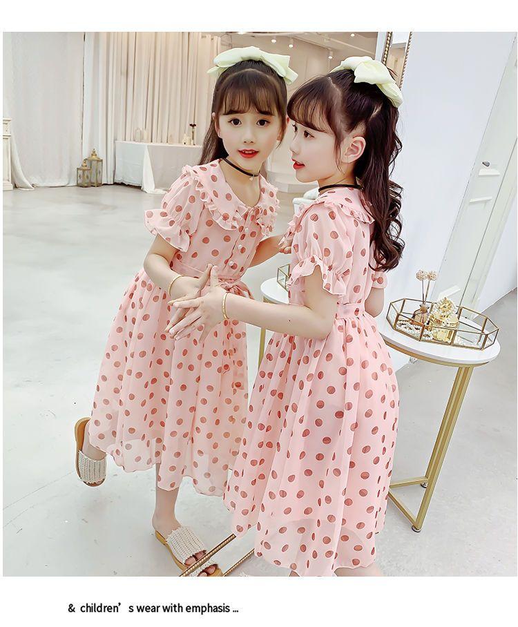 SHUANGYAN Cô gái ăn mặc mùa hè 2023 Mid-boy lưới váy công chúa phong cách phương Tây cho trẻ em mùa xuân và mùa thu chiffon váy