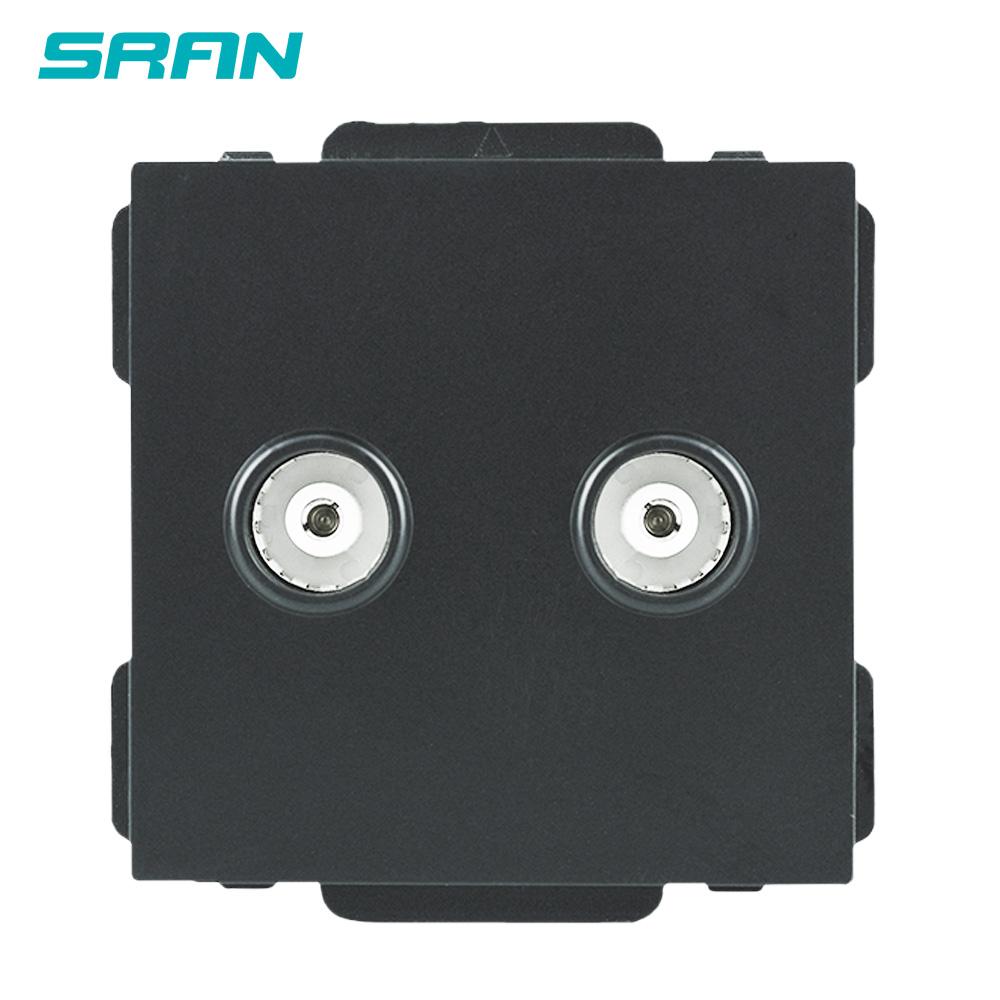 SRAN 52*52 Dual TIVI TREO TƯỜNG Ổ Cắm 2 Băng Đảng Truyền Hình Module Phụ Kiện Thích Hợp Cho 86*86 Tấm Chức Năng giao Diện