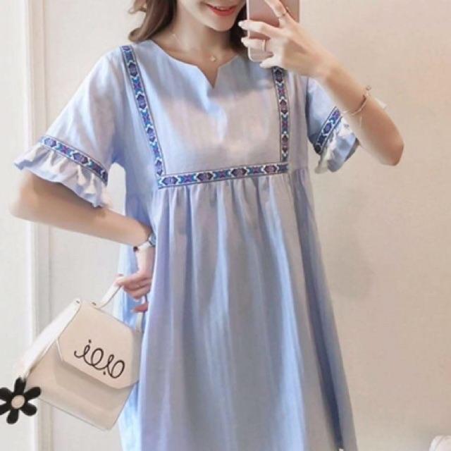 Đầm bầu babydoll, váy bầu cho mẹ và bé trước và sau sinh