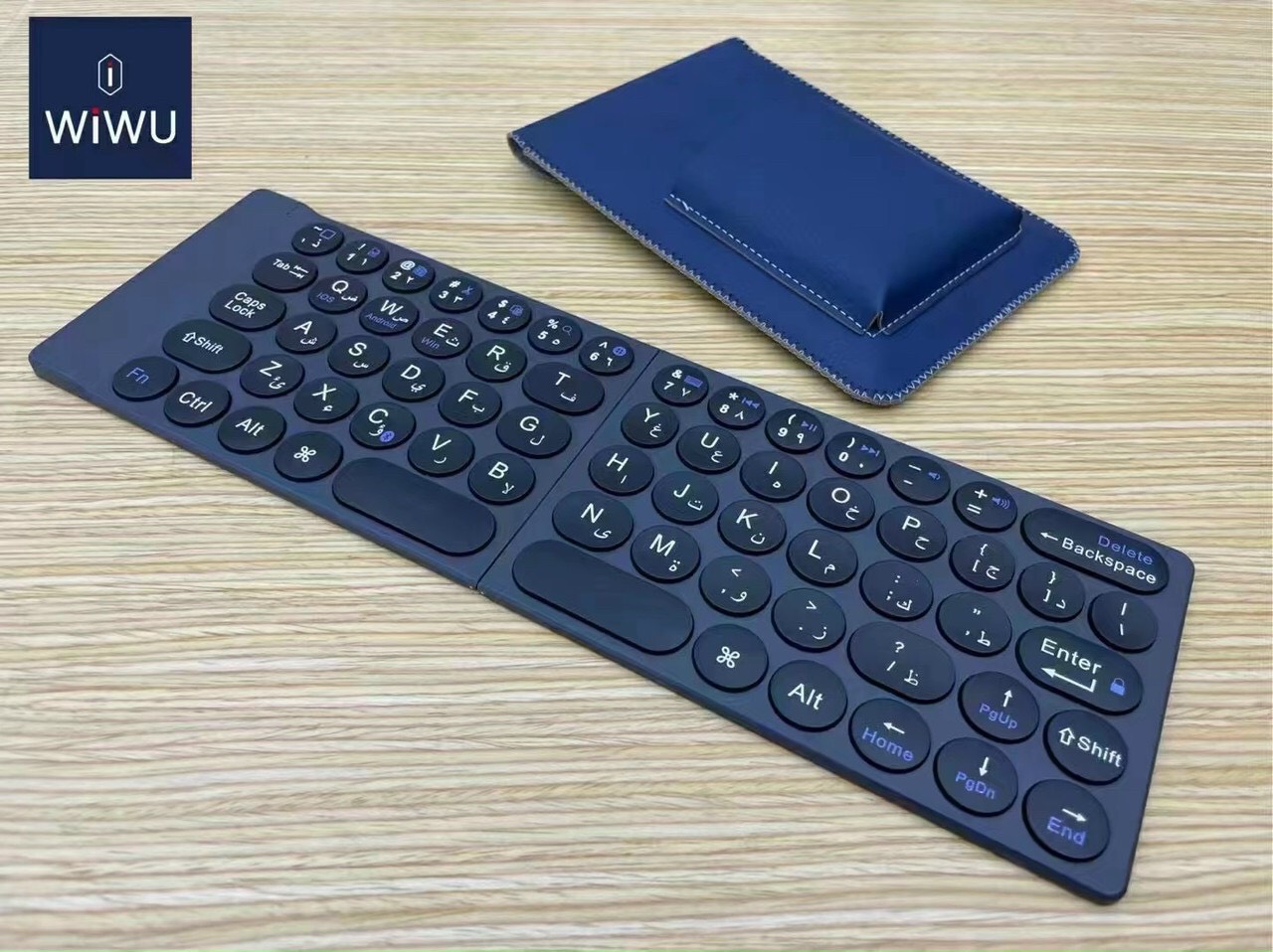Bàn Phím Không Dây Wiwu Fold Mini Keyboard Kết Nối Bluetooth Hỗ Trợ Tốt Máy Tính Bảng, Máy Tính Xách Tay - Hàng Chính Hãng