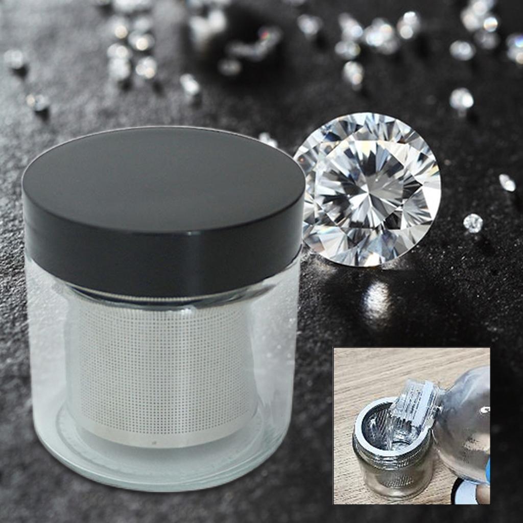 Diamond Stone Cleaner Bottle Glass Diamond Washing Cup for Glasses Eyeglass