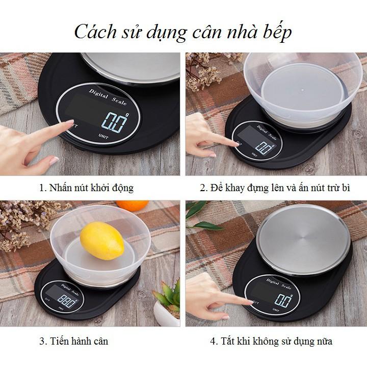 Cân điện tử nhà bếp 2kg SAI SỐ 0.1G