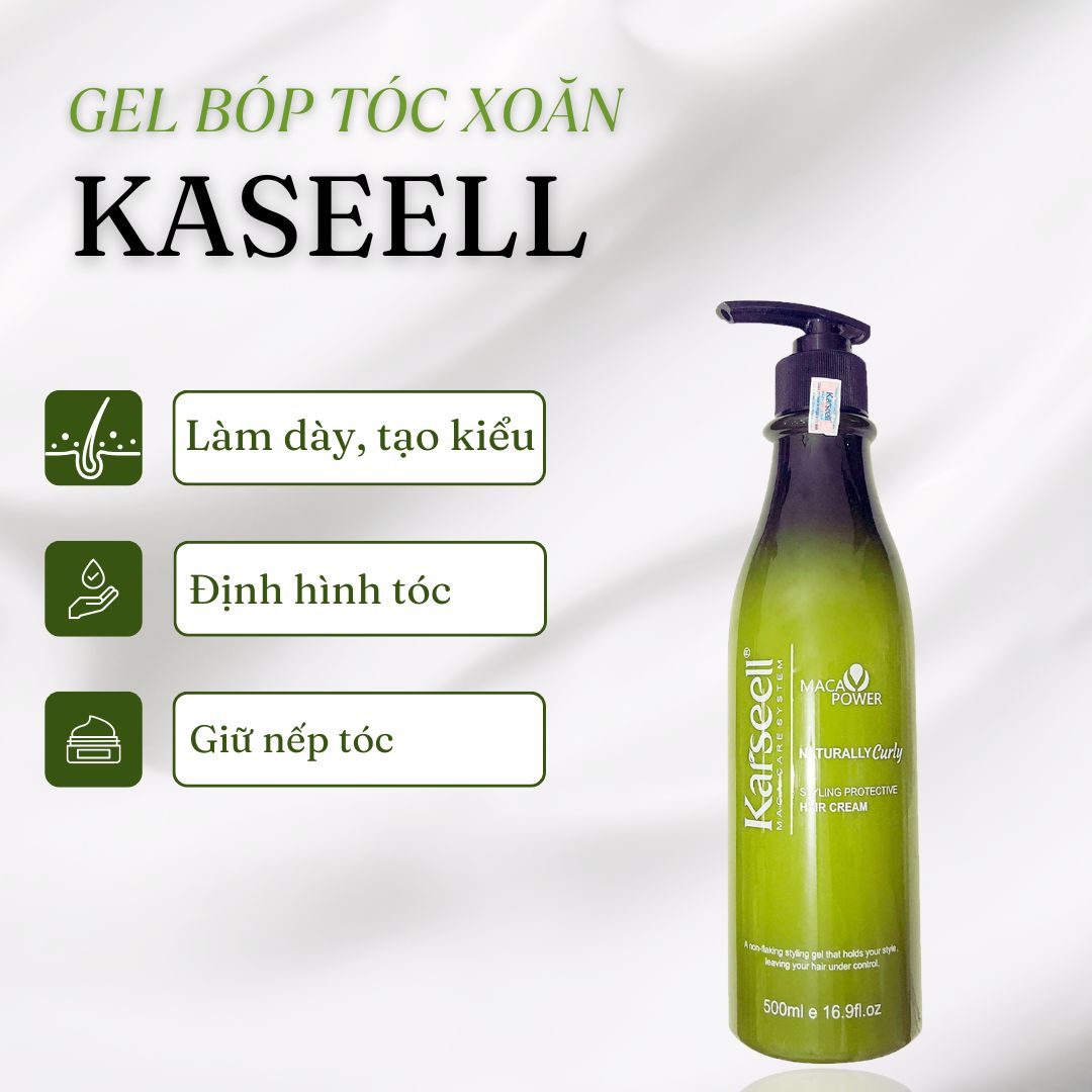 [+Tặng mũ trùm] GEL TẠO KIỂU TÓC XOĂN KARSEELL MACA STYLING 500ML