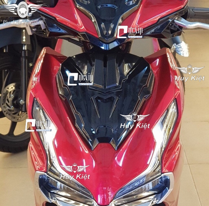Ốp Chỉ Mũi Mặt Nạ AirBlade AB 2023 Đời Mới 160cc, 125cc, Airblade 2020 - 2023 Xi Mạ Crom, Carbon, Đen Bóng, Xi Titan 7 Màu