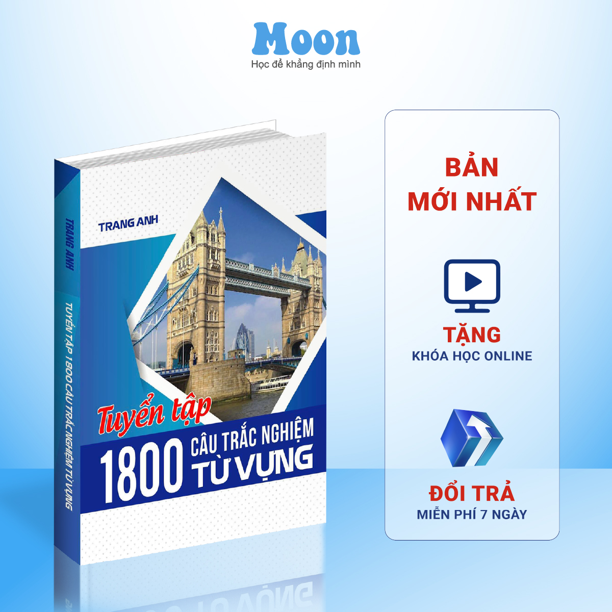 [ Sách Tiếng Anh cô Trang Anh ] Tuyển Tập 1800 Câu Trắc Nghiệm Từ Vựng