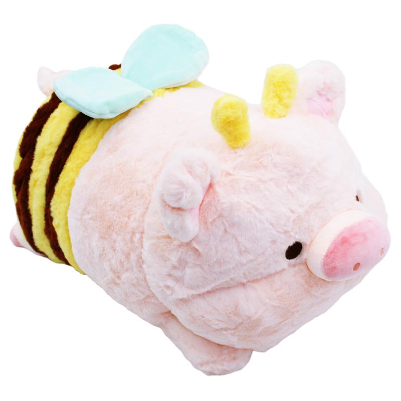 Thú Bông Heo Hồng Mặc Quần Ong Vàng 45 cm - ZooZoo 45420