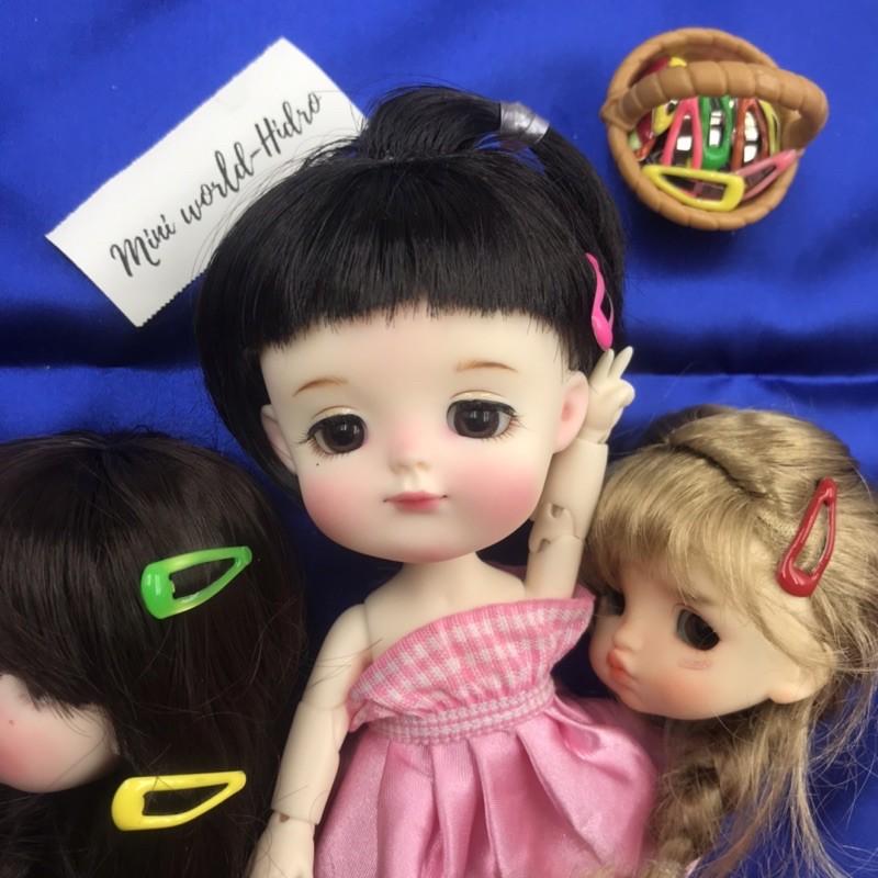 Combo Kẹp tóc mái nhỏ mini tí hon danh cho búp bê BJD trang trí nhà búp bê.