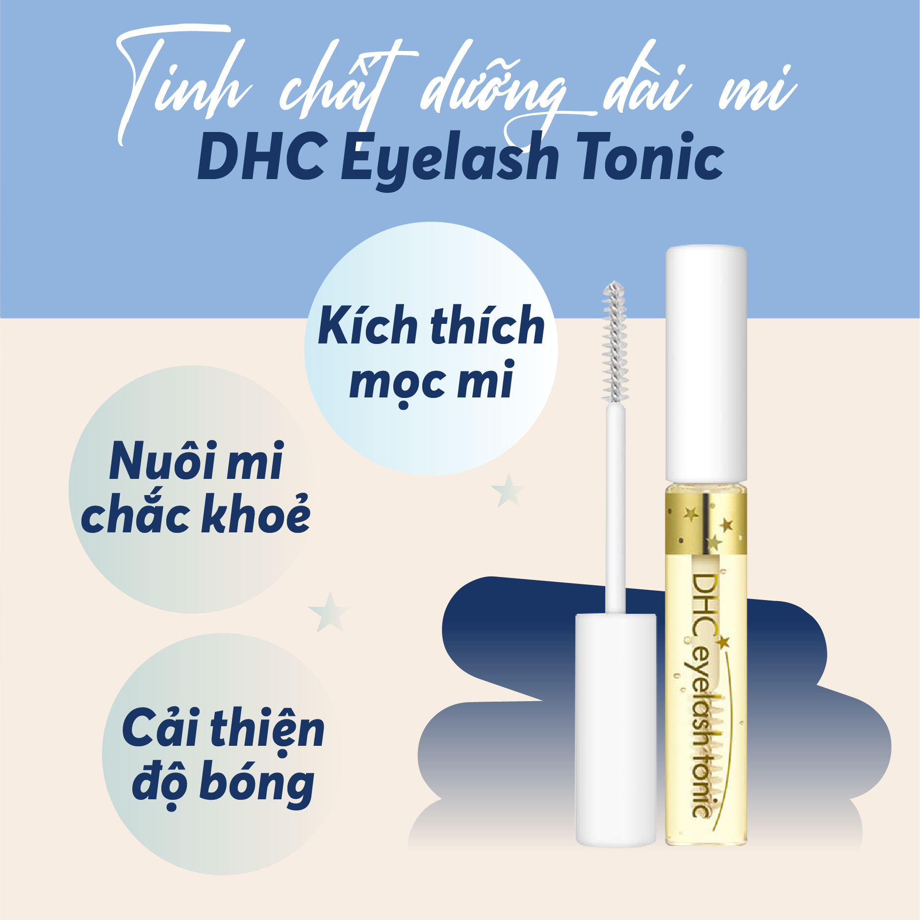 Dưỡng mi DHC Eyelash Tonic hỗ trợ kích thích mọc mi, làm dày, dài và chắc khỏe  lông mi - chiết xuất 100% từ thiên nhiên - Massel Official