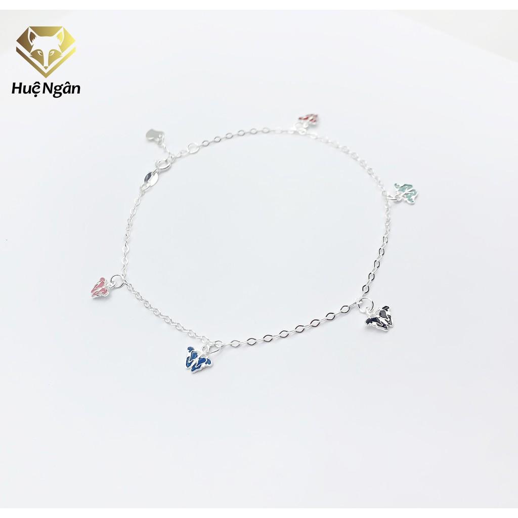 Lắc chân bạc Ý 925 Huệ Ngân- BUTTERFLY JL004