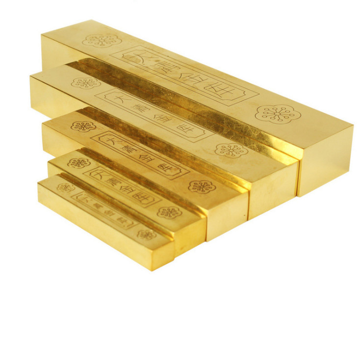 Thỏi vàng cây ĐỒNG 5.8cm*1cm*0.8cm chiêu lộc thờ cúng